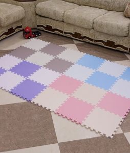 Stylish foam floor mats