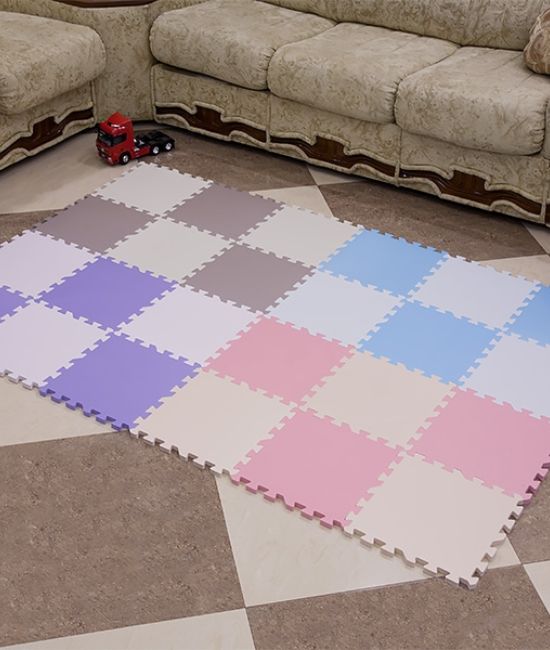 Stylish foam floor mats