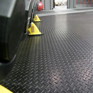 Stylish rubber flooring