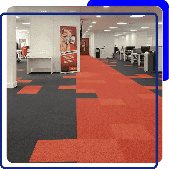 Red and Black Office Carpets Dubai